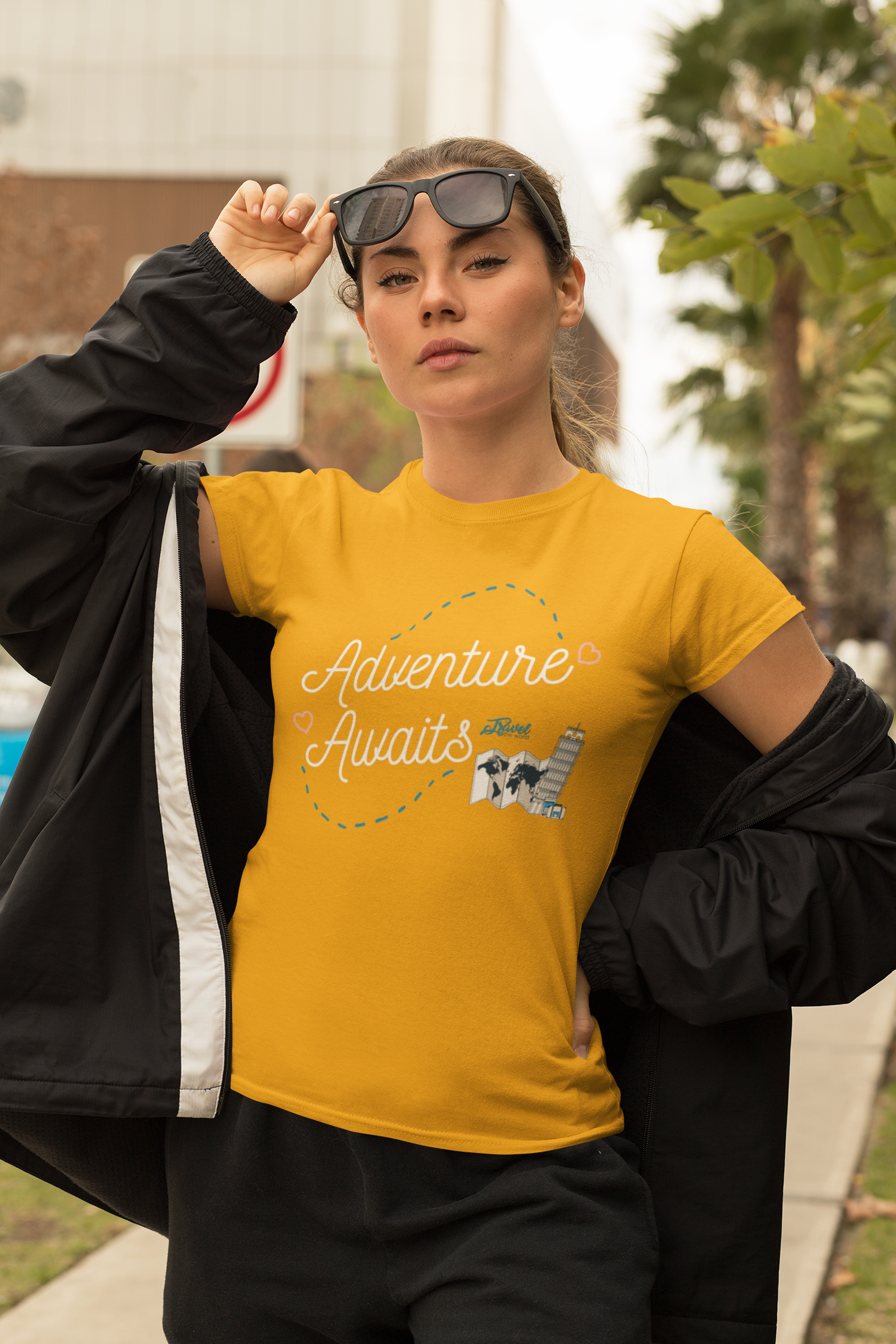 Adventure Awaits - Premium cotton tee celebrating love...