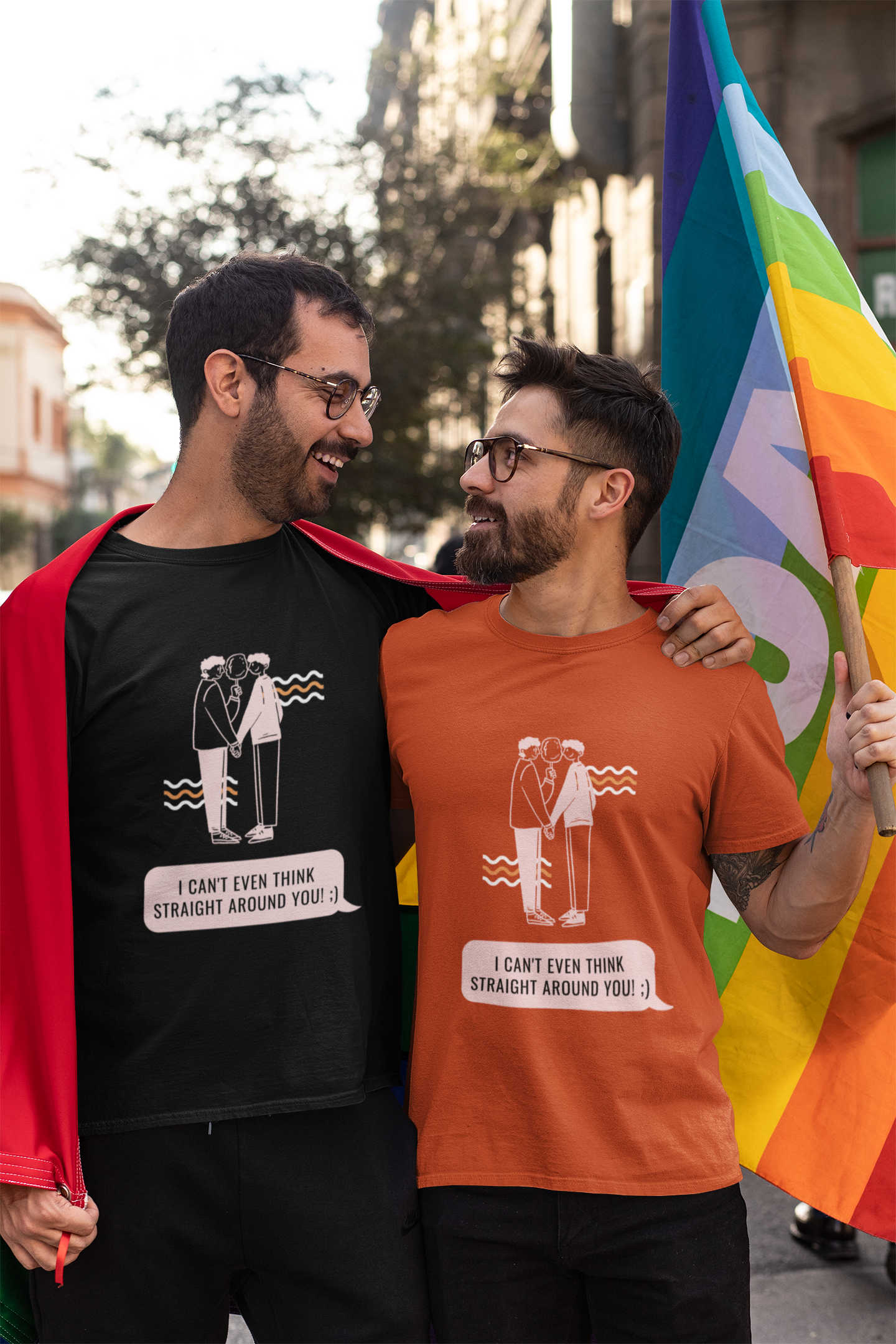 Can't think straight - Premium cotton tee - Love is Love...