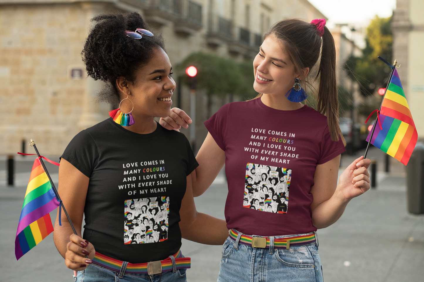 Shades of Love - Premium cotton tee - Love is Love...
