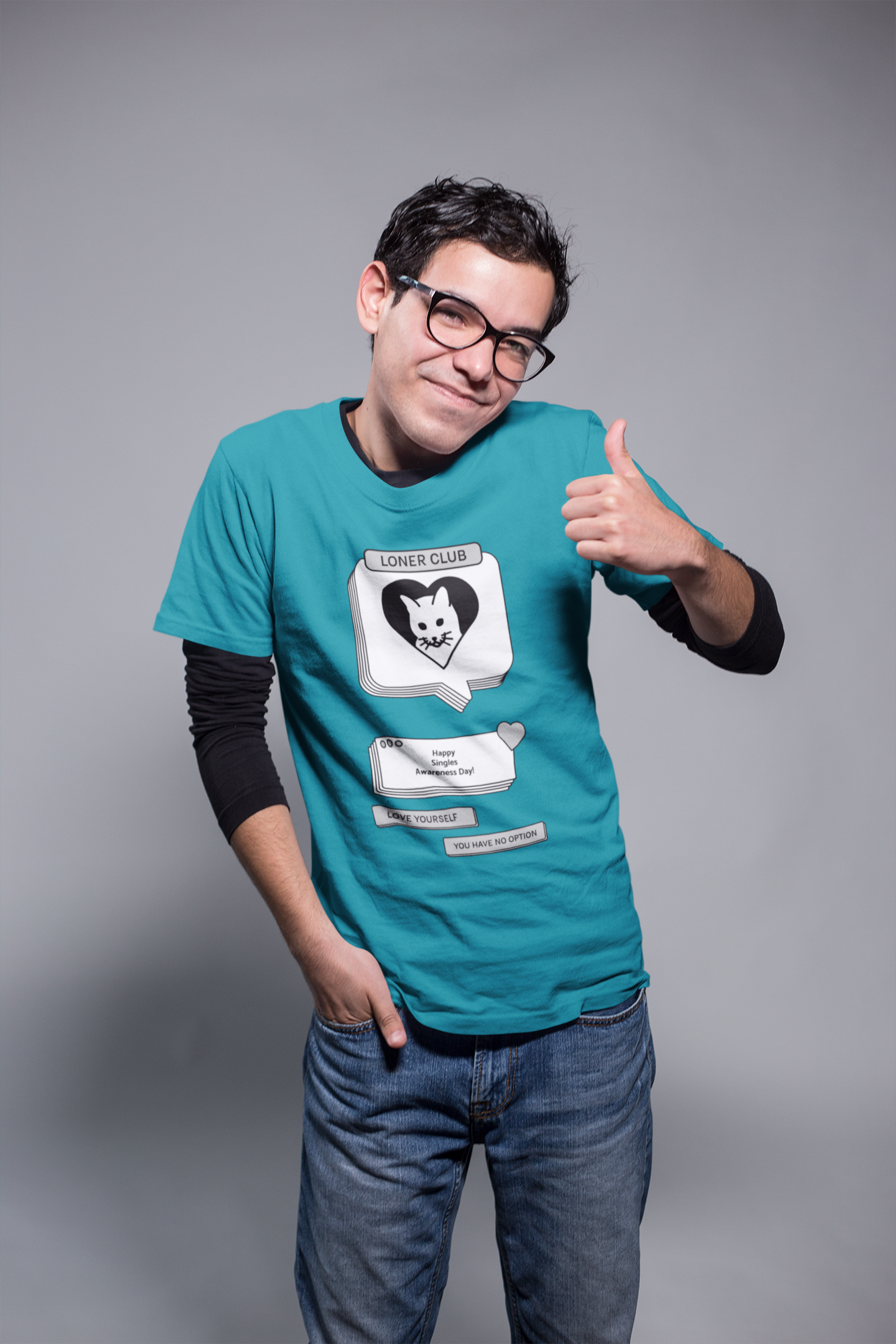 Singles Club - Premium cotton tee celebrating love...