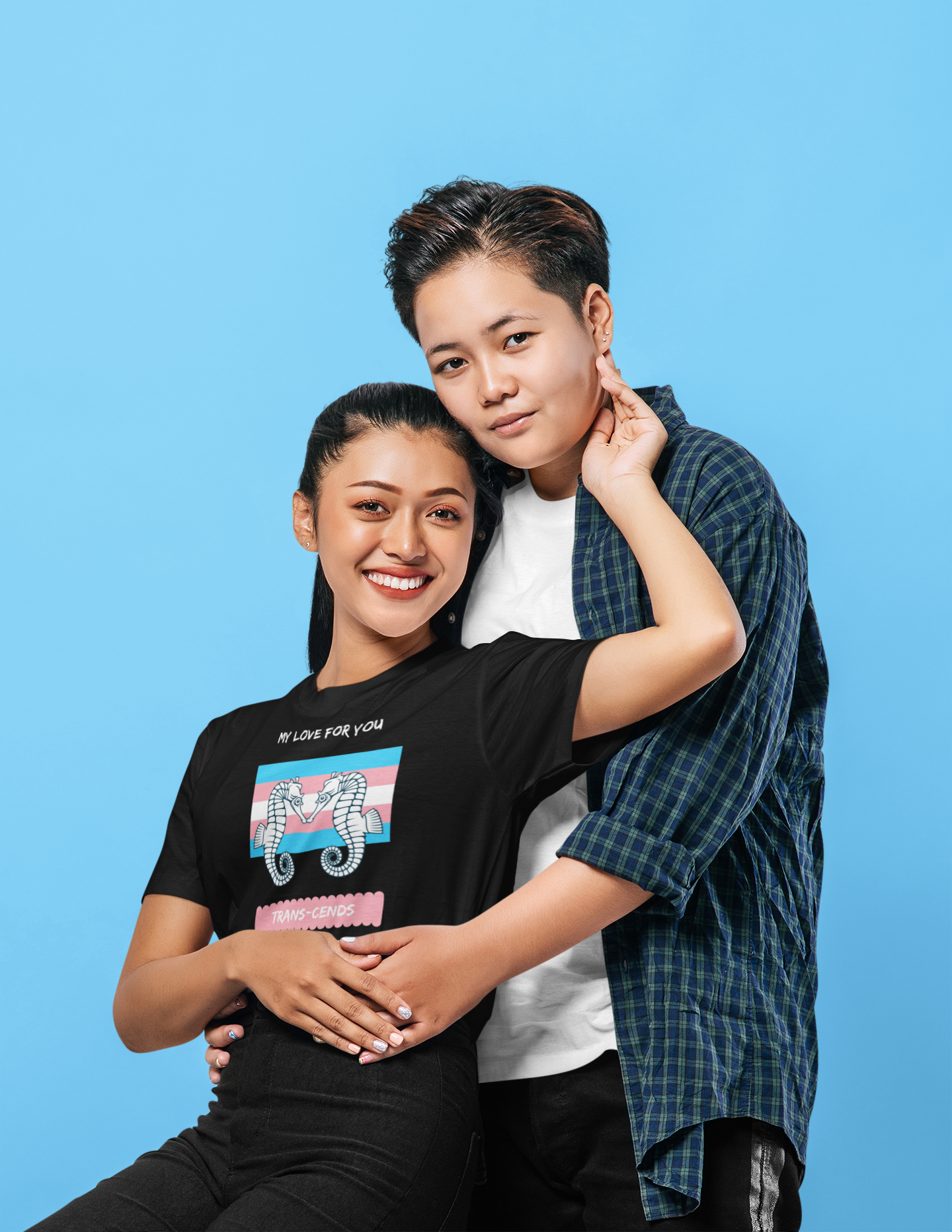 Trans-cendant Love - Premium cotton tee - Love is Love...