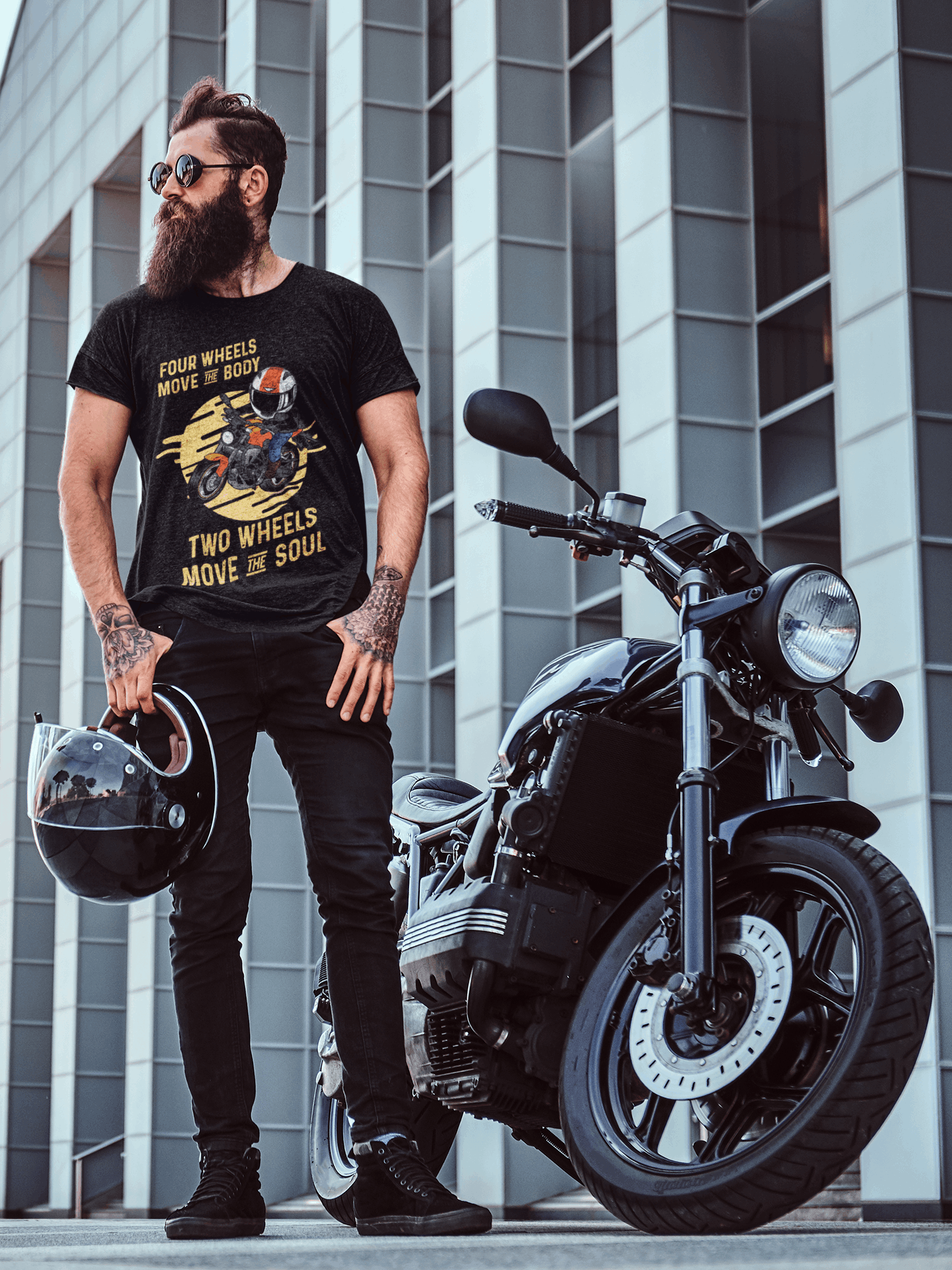 Four wheel moves the body, two wheels move the soul...