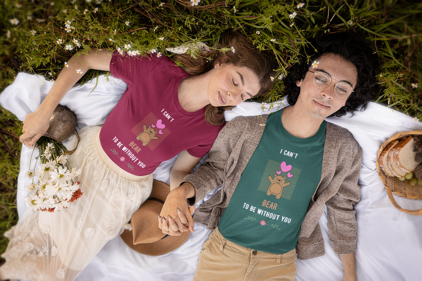 Can't bear to be without you - Premium cotton tee celebrating love...
