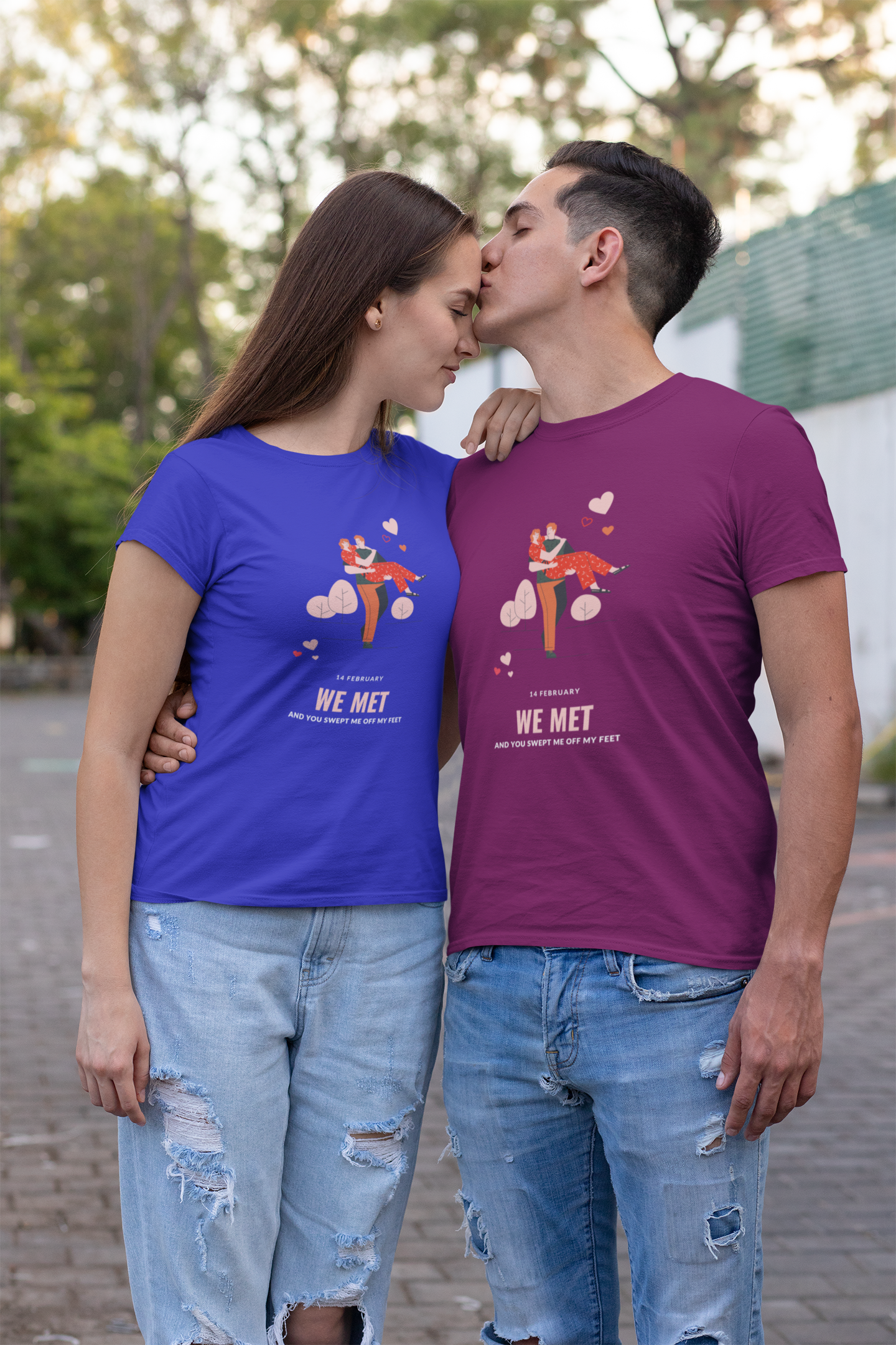 Swept off my feet - Premium cotton tee celebrating love...