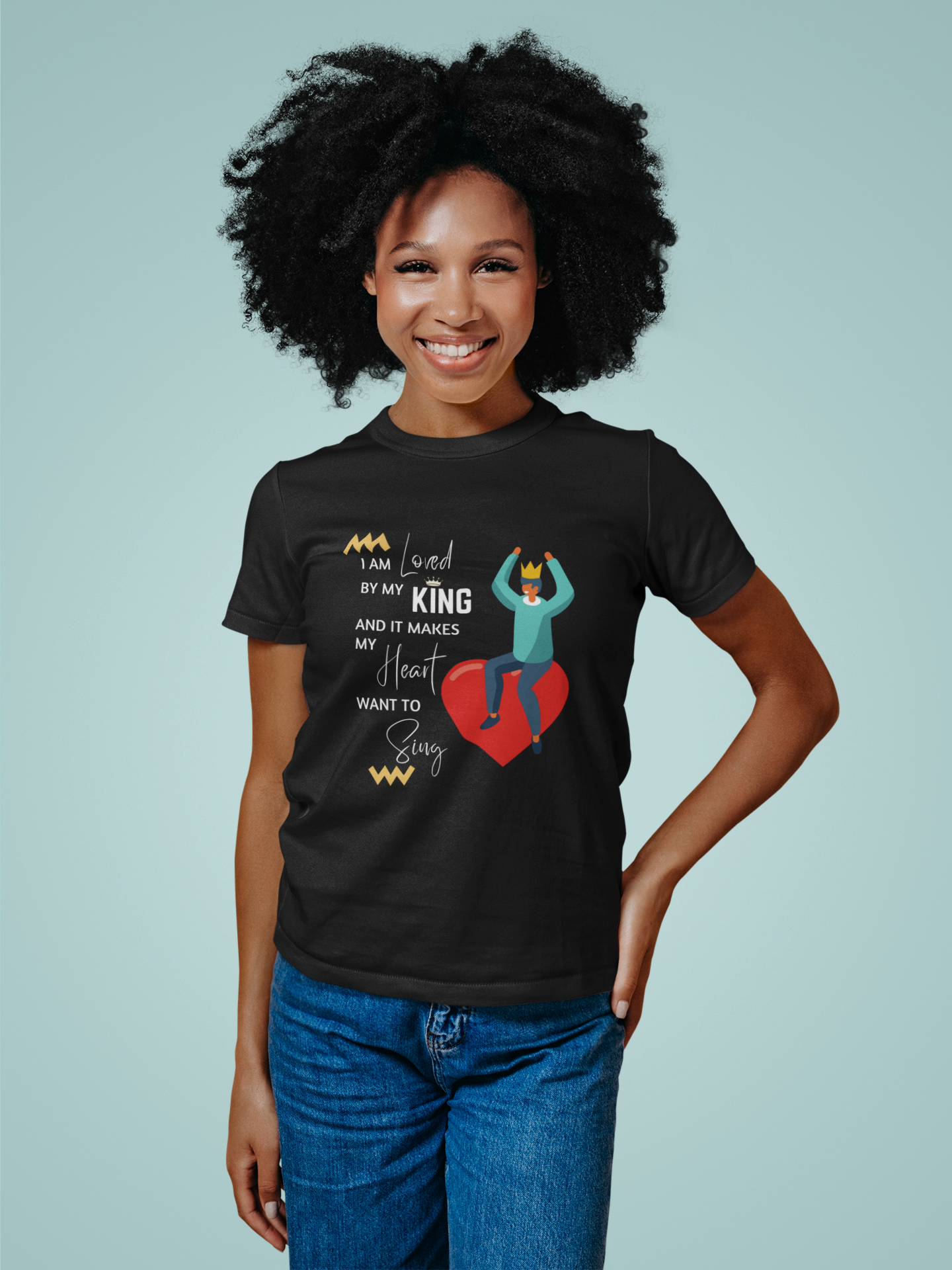 King of my heart - Premium cotton tee celebrating love...